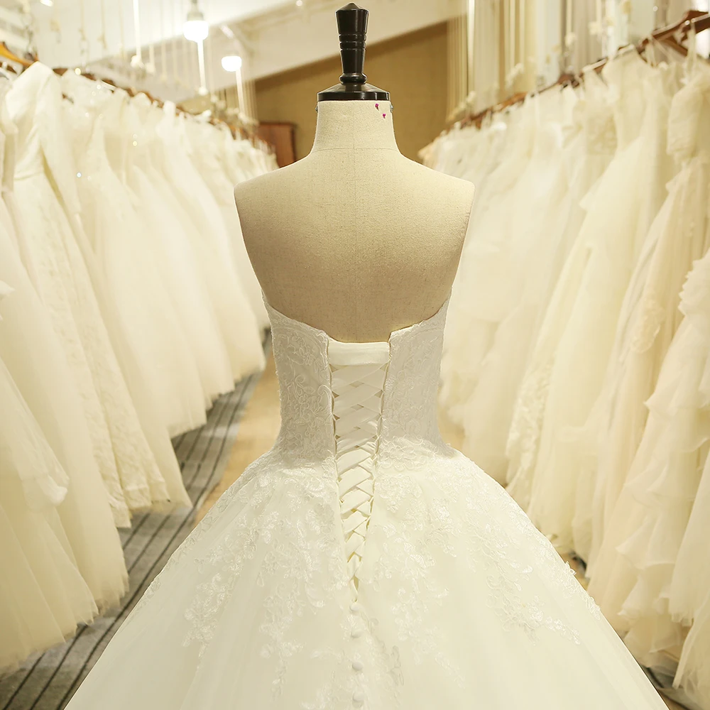 HW091 Customized Sweetheart Applique Lace Vintage Bridal Wedding Dress Princess Wedding Dresses Bridal Gown Vestidos De Noivas