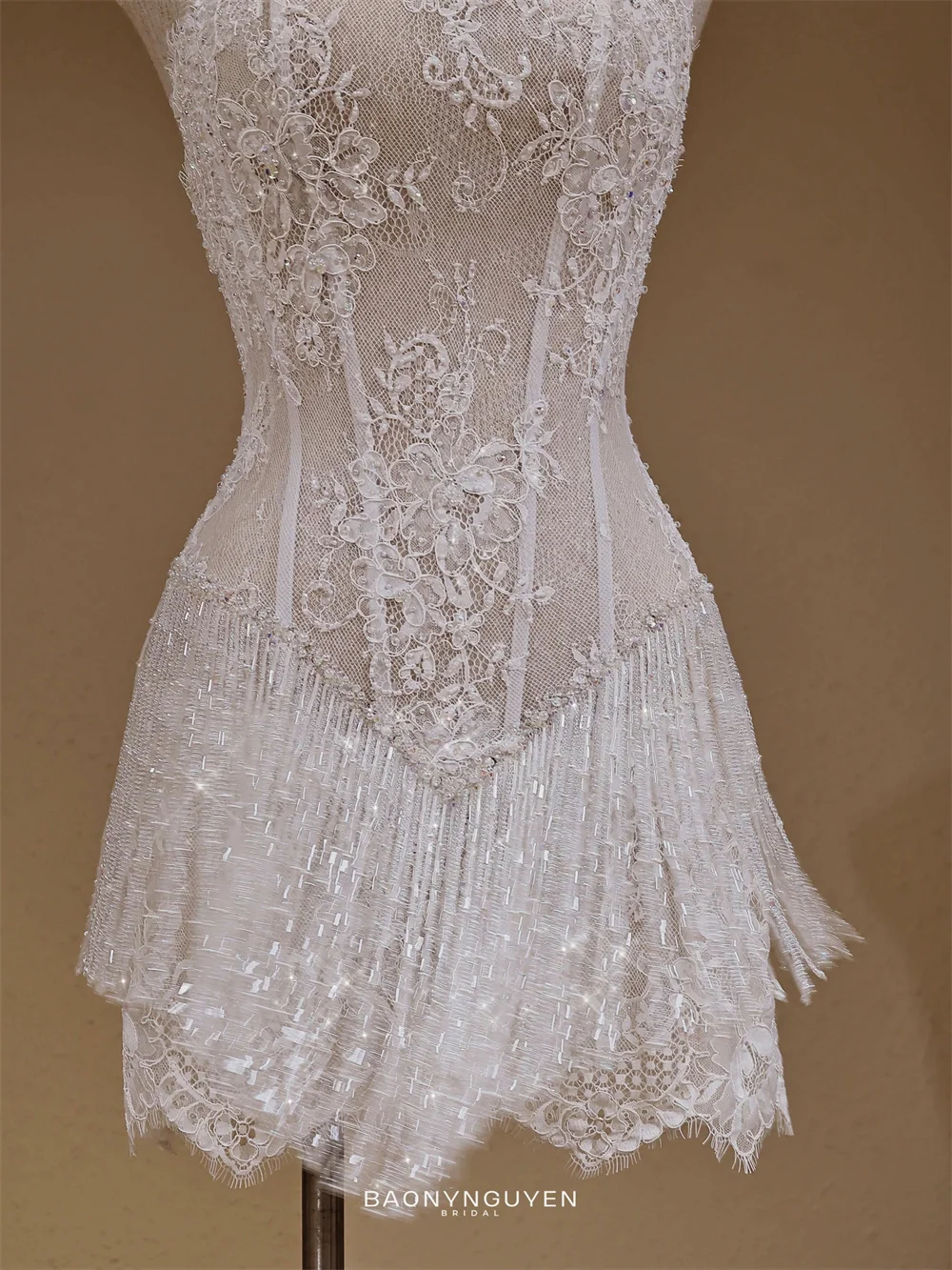 Kyoto White Floral Lace Customized Wedding Dress Sleeveless Halter Necklink vestidos de noche A-Line Mini After Party Gown 2026