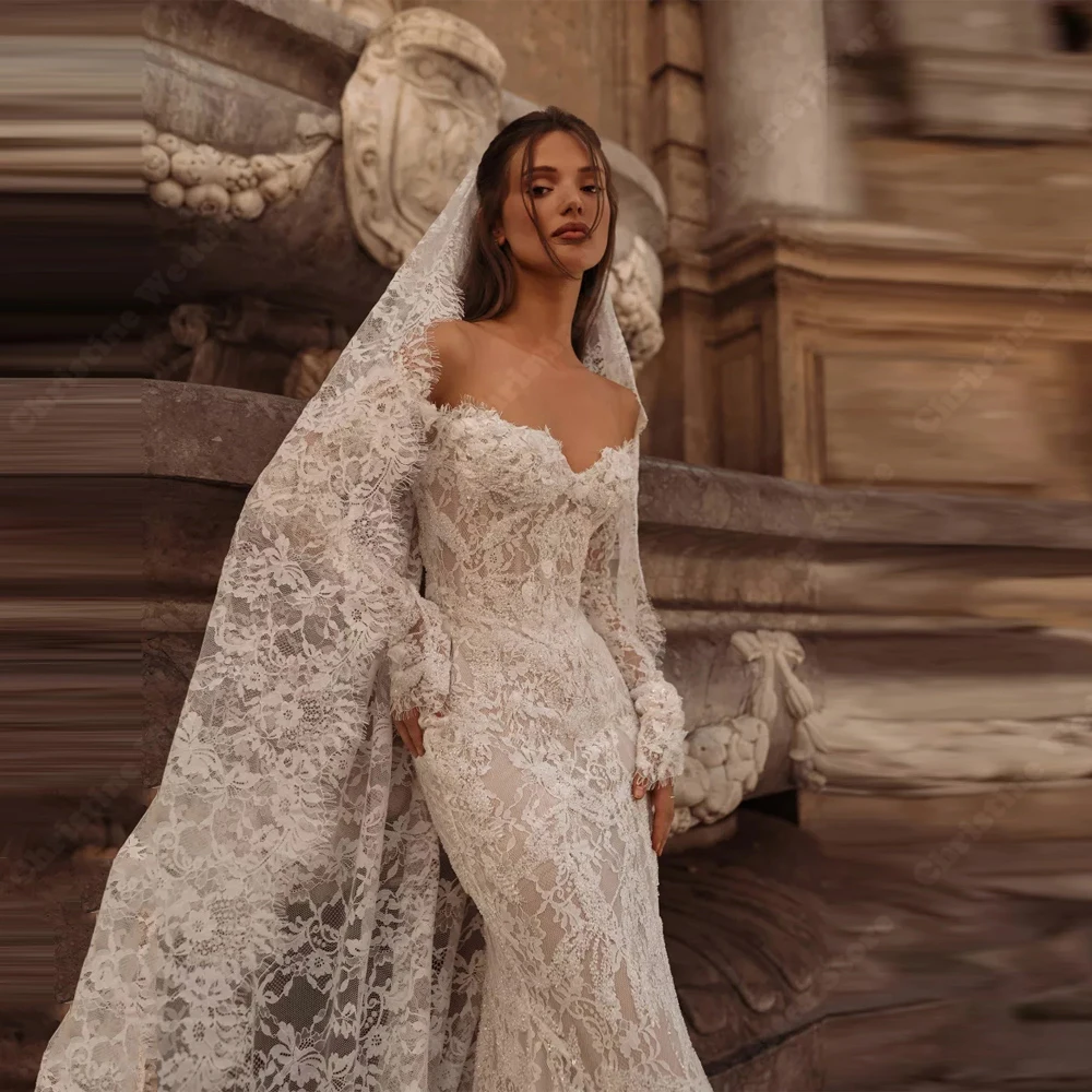 Elegant Sexy Sleeveless Women Wedding Dresses Off Shoulder Backless Mermaid Bridal Gown Banquet Vestido De Novia 2026 Customized