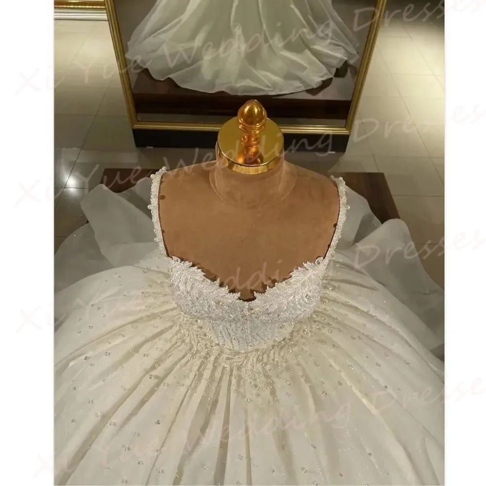 2025 Exquisite Sexy A Line Women's Wedding Dresses Appliques Bride Gowns Spaghetti Straps Princess Customized Vestido De Noivas