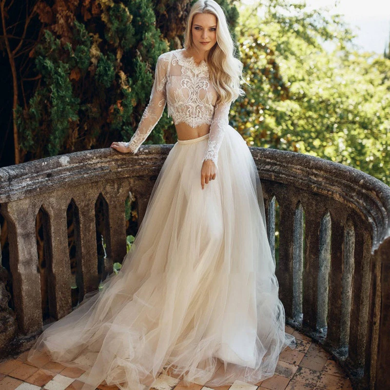 Paloda Glamorous Appliques Trumpet Wedding Dresses For Bride Court Train Off The Shoulder Tulle Short Sleeves Backless V-Neck