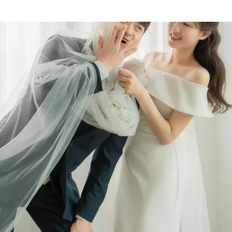 Elegant Mermaid Wedding Dresses Soft Satin Bridal Dress Off The Shoulder Floor-length Simple Vestidos De Novia Customized