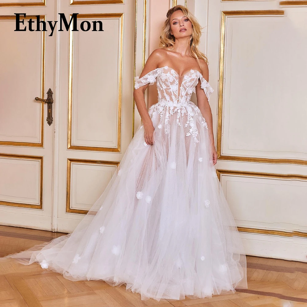 Ethymon Fashionable High Neck Wedding Gown for Bride Slit Lace Appliques Long Sleeves Mermaid Tank Robe De Mariee Customized