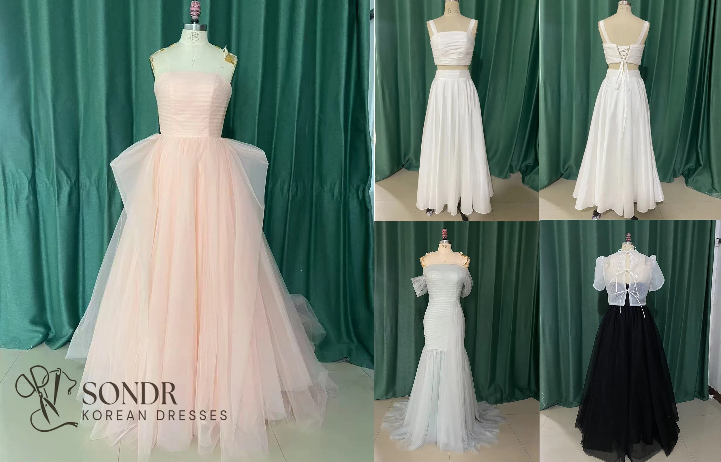 Sondr O-Neck Sleeveless Satin Korean Wedding Dresses Floor-Length Bridal Gown Customized A Line Outdoor Photo Shoot Gown 2026