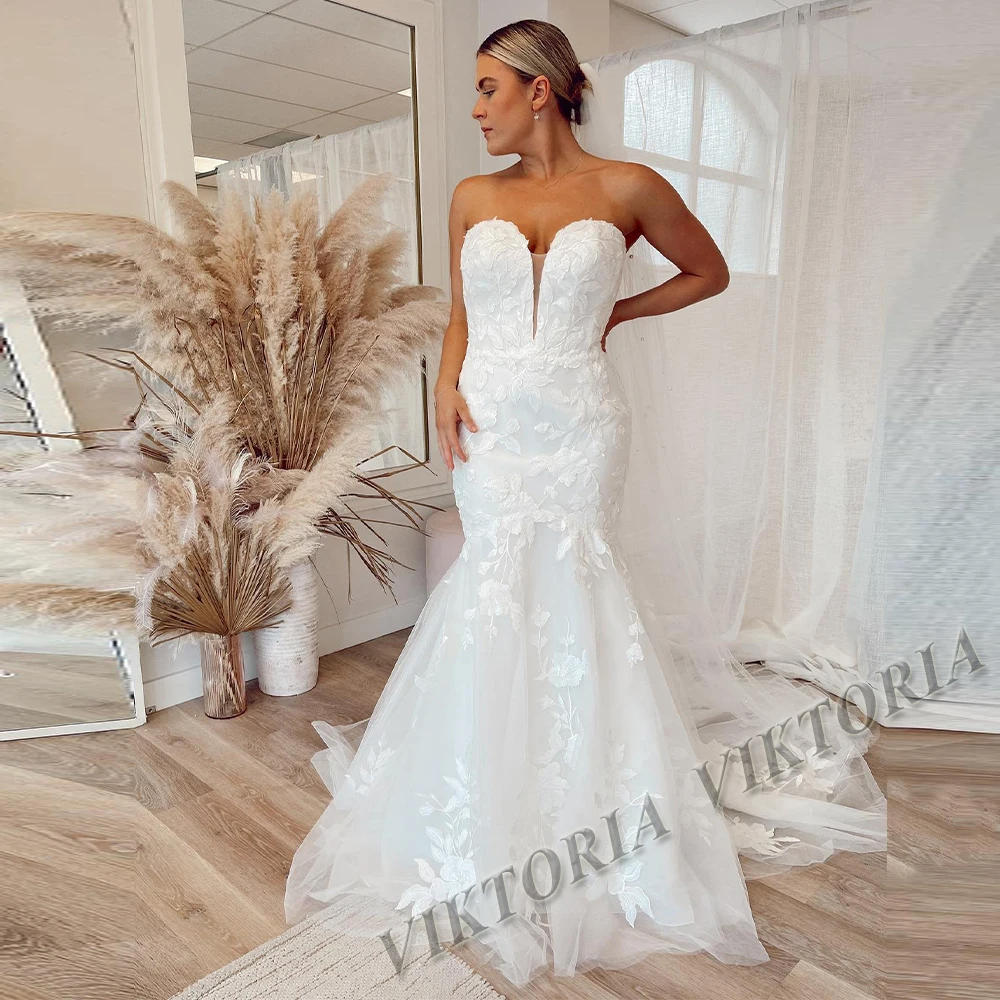 VIKTORIA 2025 Fashion Wedding Dress Off The Shoulder Sweetheart For Bride Mermaid Appliques Women Vestidos De Novia Customized