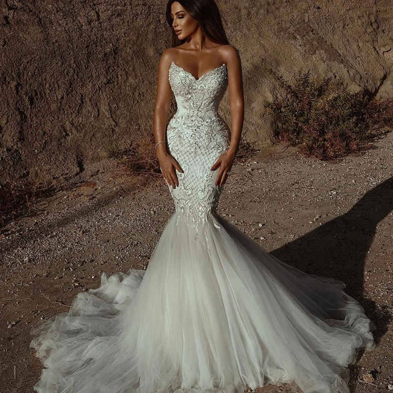 VIKTORIA 2025 Fashion Wedding Dress Off The Shoulder Sweetheart For Bride Mermaid Appliques Women Vestidos De Novia Customized