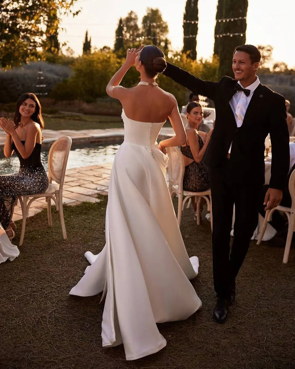 Elegant Satin Wedding Dresses 2026 Pleated Civil Bridal Dress Women's Side Slit Church Bride Wedding Ceremony Gowns Customized