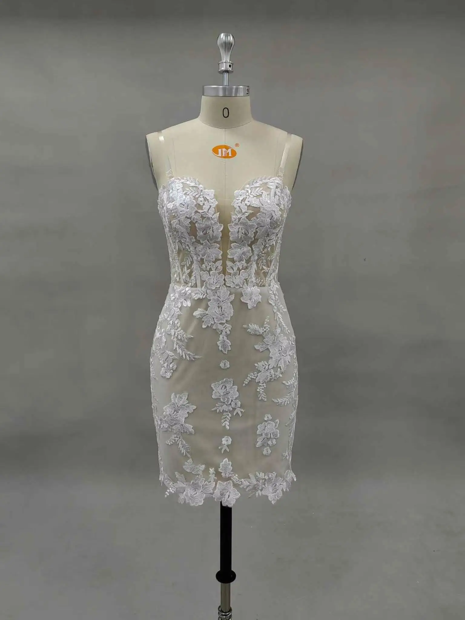 Short Wedding Dress Summer Wedding Gown for Women 2 Pcs Bridal Dress with Detachable Train Off Shoulder Bridal Gown