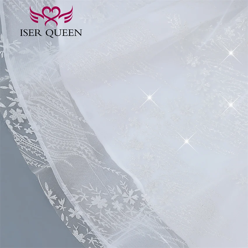 Customized Detechable Necklace Europe Luxury Wedding Dresses 2026 Ivory And Champage Gilter Tulle Bride Dress Women WX0371