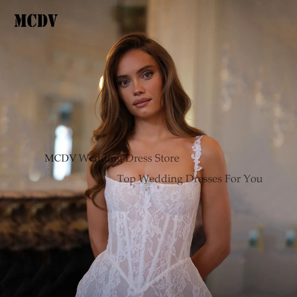2026 Spaghetti Straps Sweetheart Full Lace Wedding Dresses Corset Back Vestido De Noival Short Mini Evening Dress Customized