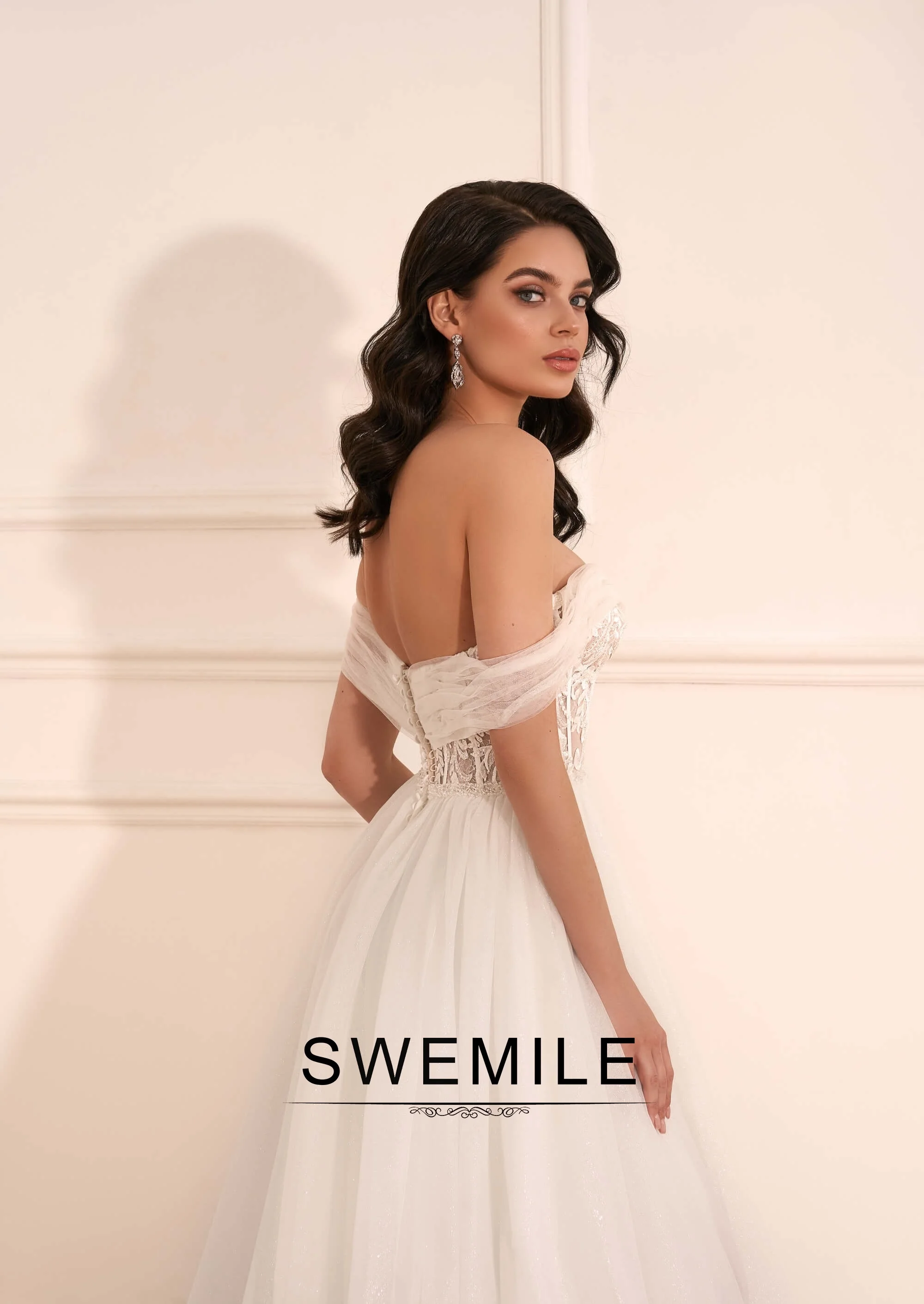 SWEMILE Fancy Slit 2026 Wedding Dresses A-line Off the Shoulder Bridal Gown Appliques Vestidos De Novia Plus Size Customized