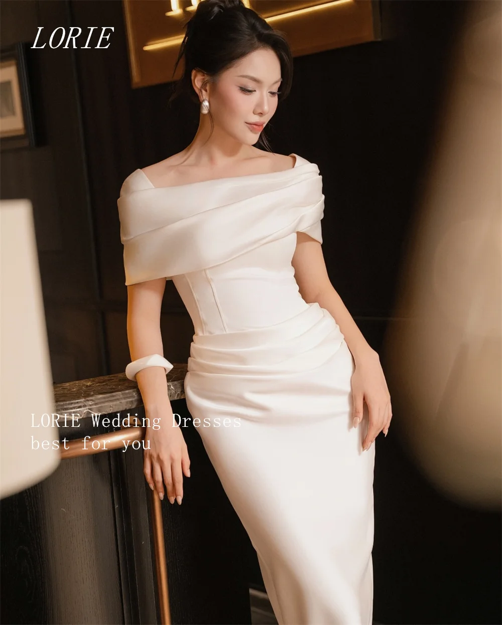 LORIE Luxury Mermaid Wedding Dress Square Collar Bridal Dresses Straight Across Shoulders Wedding Gown Customized 2026