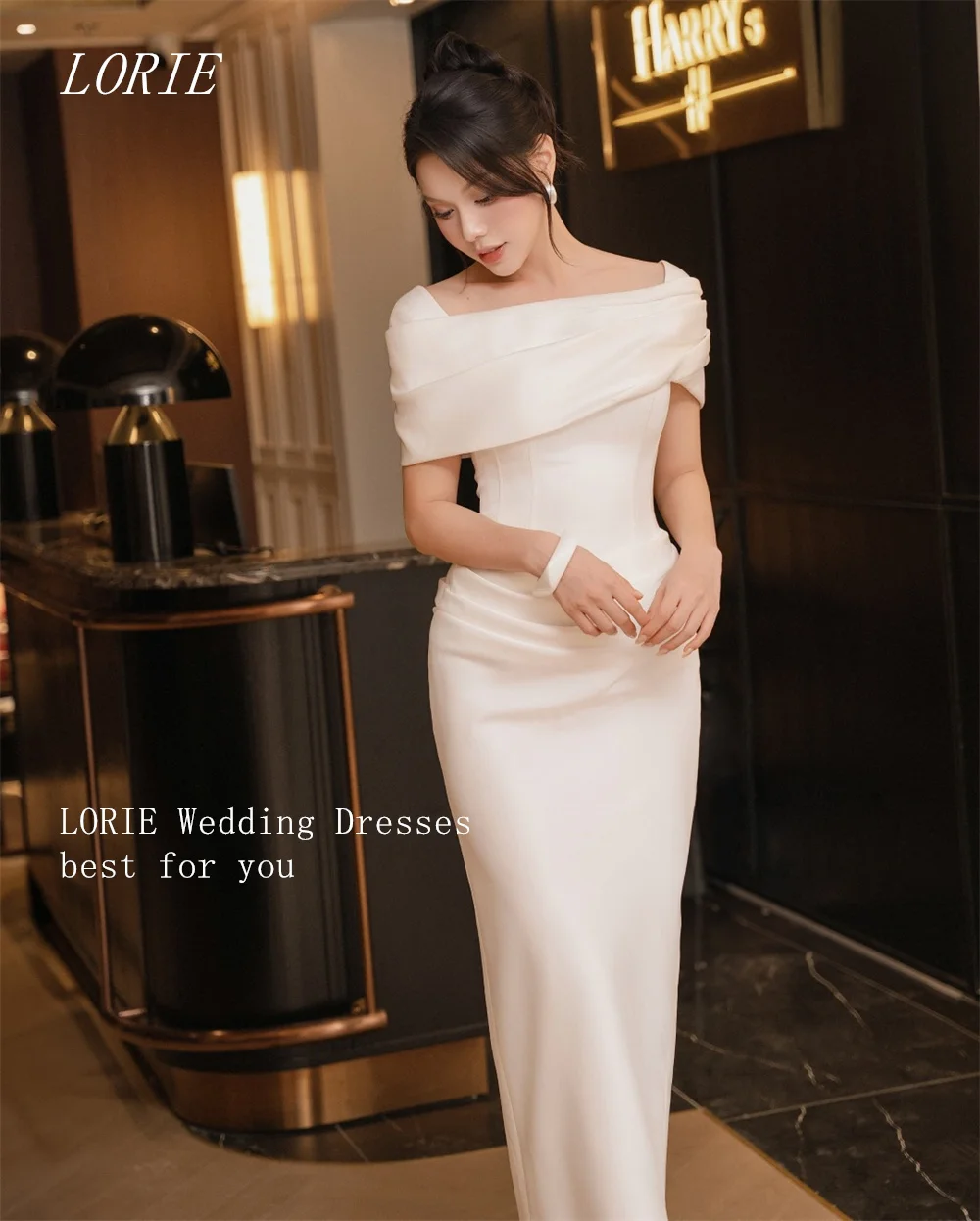 LORIE Luxury Mermaid Wedding Dress Square Collar Bridal Dresses Straight Across Shoulders Wedding Gown Customized 2026