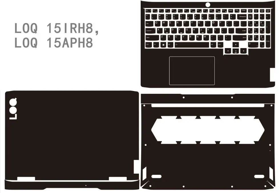 For LENOVO LOQ 15AHP10 15IRX10 15IRX9 LOQ 15ARP9 15AHP9 2024 15IRH8 15APH8 Pre-Cut Laptop Vinyl Decal Cover Sticker Protector