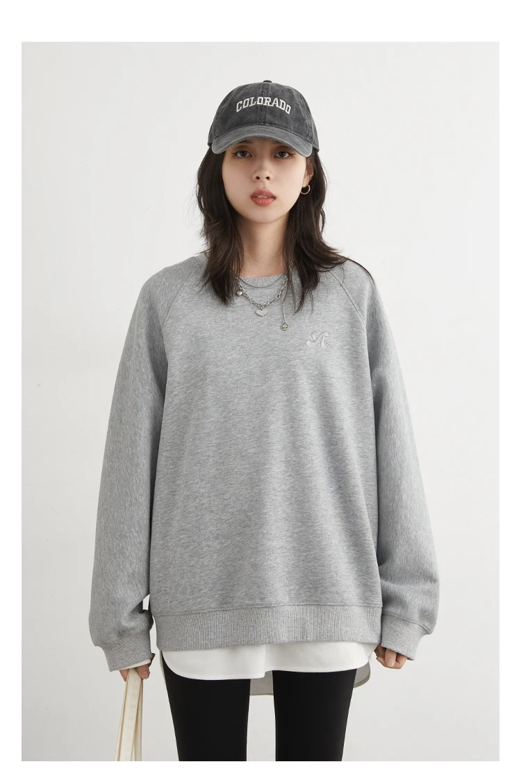 CHIC VEN Women Sweatshirts Loose Casual New O Neck Raglan Sleeves Long Sleeved Female Tops Pullover Spring Autumn 2025