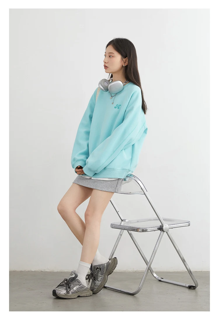 CHIC VEN Women Sweatshirts Loose Casual New O Neck Raglan Sleeves Long Sleeved Female Tops Pullover Spring Autumn 2025