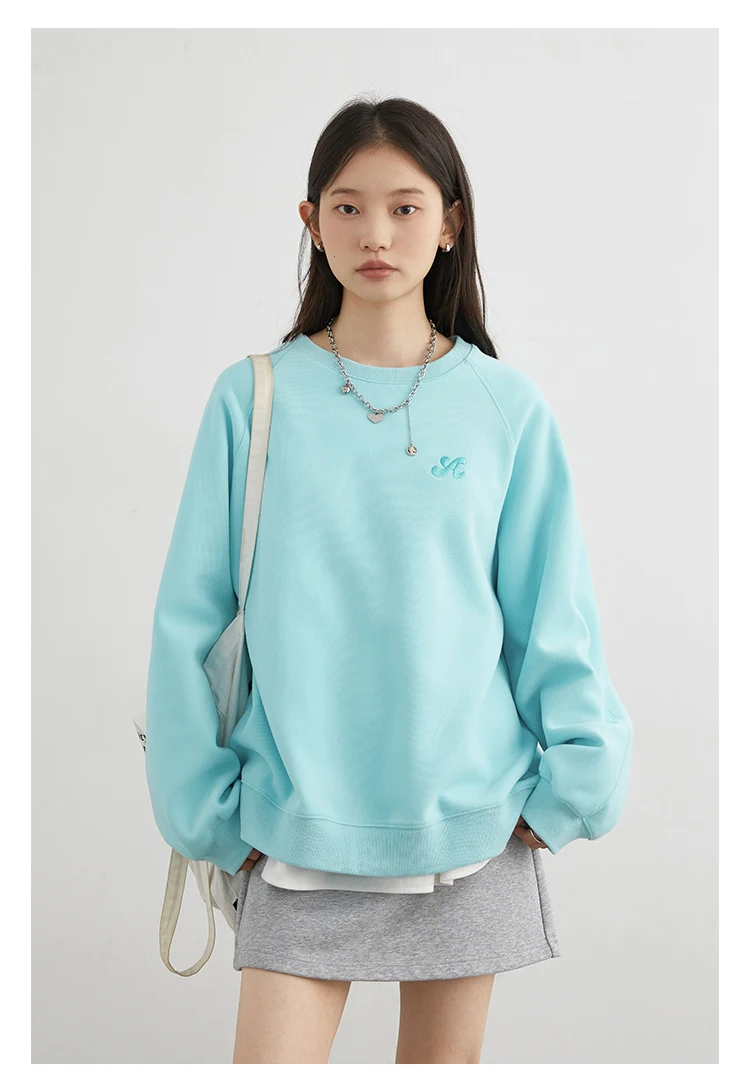 CHIC VEN Women Sweatshirts Loose Casual New O Neck Raglan Sleeves Long Sleeved Female Tops Pullover Spring Autumn 2025