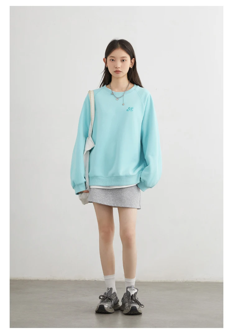 CHIC VEN Women Sweatshirts Loose Casual New O Neck Raglan Sleeves Long Sleeved Female Tops Pullover Spring Autumn 2025