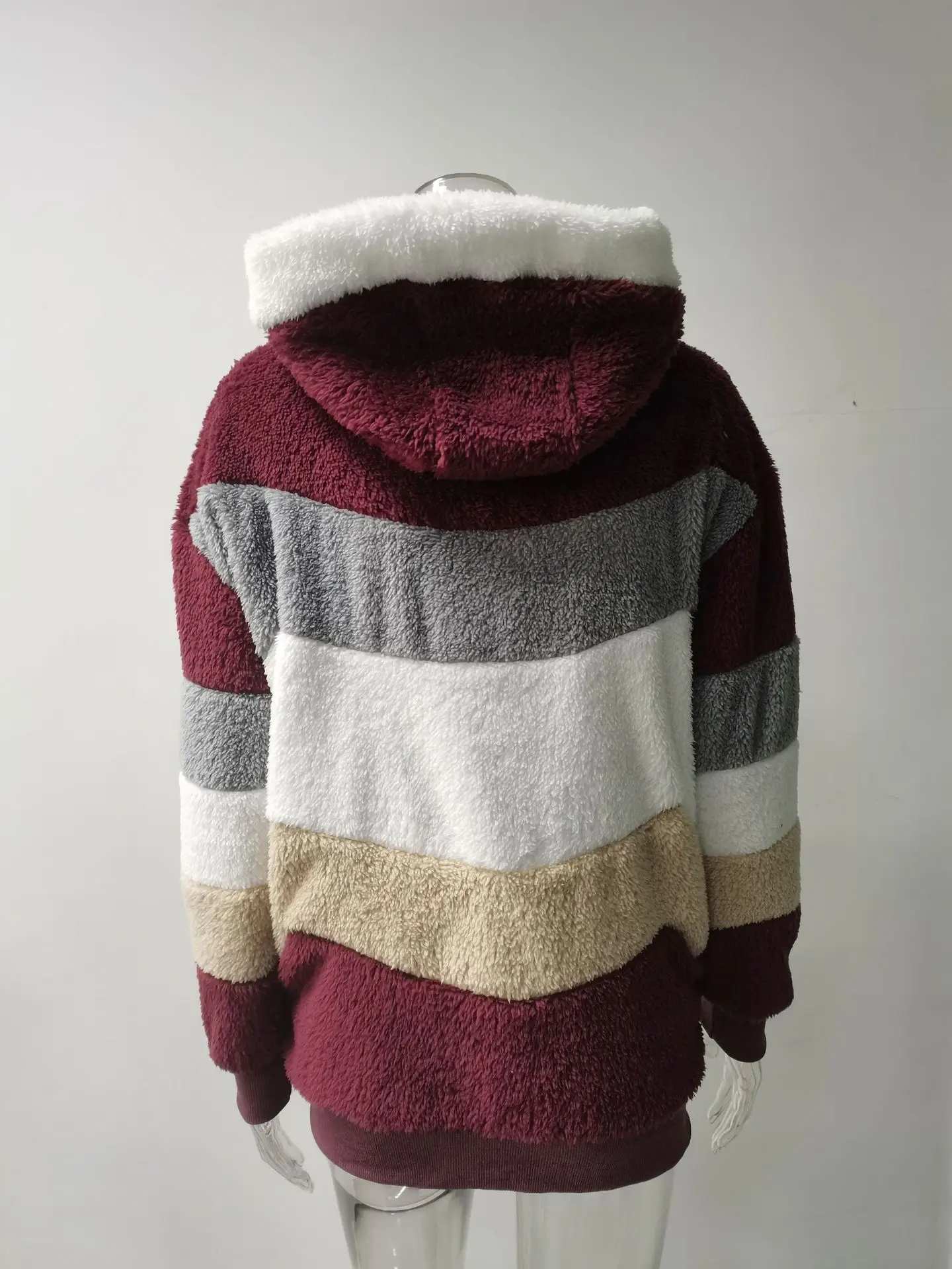 Customizable 2025 New UZZDSS Winter Women Coat Fashion Casual Stitching Plaid Clothes Hooded Zipper Ladies Coat Women Jacket