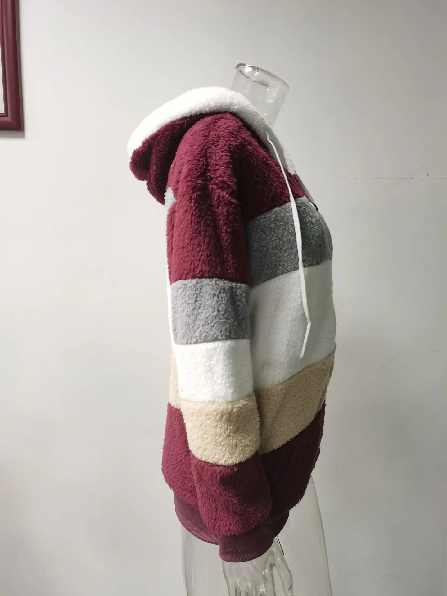 Customizable 2025 New UZZDSS Winter Women Coat Fashion Casual Stitching Plaid Clothes Hooded Zipper Ladies Coat Women Jacket