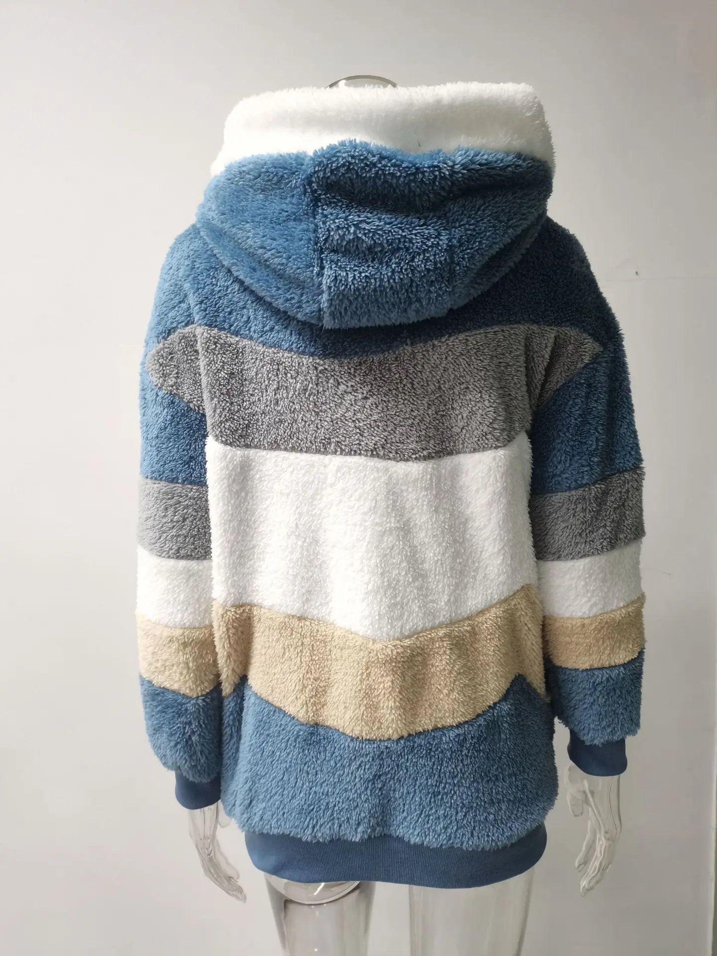 Customizable 2025 New UZZDSS Winter Women Coat Fashion Casual Stitching Plaid Clothes Hooded Zipper Ladies Coat Women Jacket
