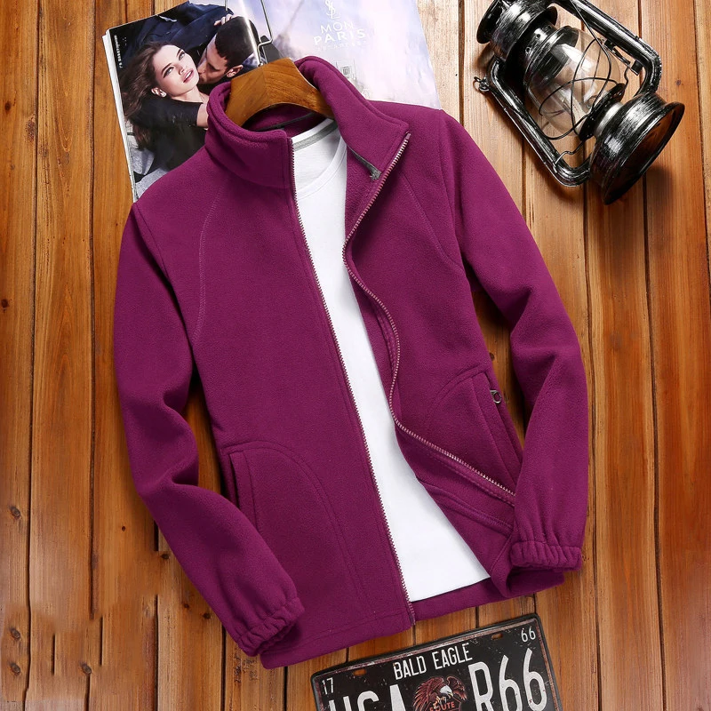 2023 Autumn Winter New Women Fleece Zip-up Sweatshirts Tops Brand Long Sleeve Running Style Solid Color Warm Polar Fleece Coat
