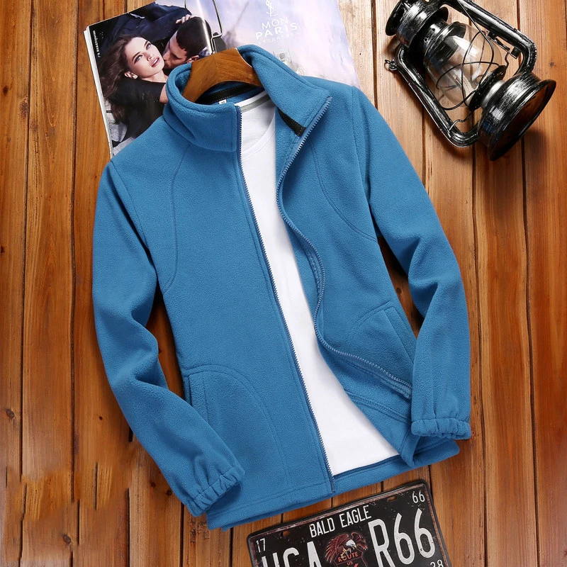 2023 Autumn Winter New Women Fleece Zip-up Sweatshirts Tops Brand Long Sleeve Running Style Solid Color Warm Polar Fleece Coat