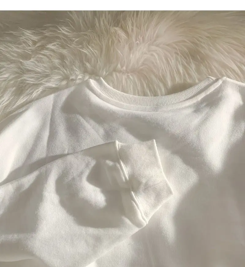 Oversized Crewneck Sweatshirt Women Spring Autumn New Thin Letter Print Hoodie Female Korean Style Loose Chic Long Sleeved Tops
