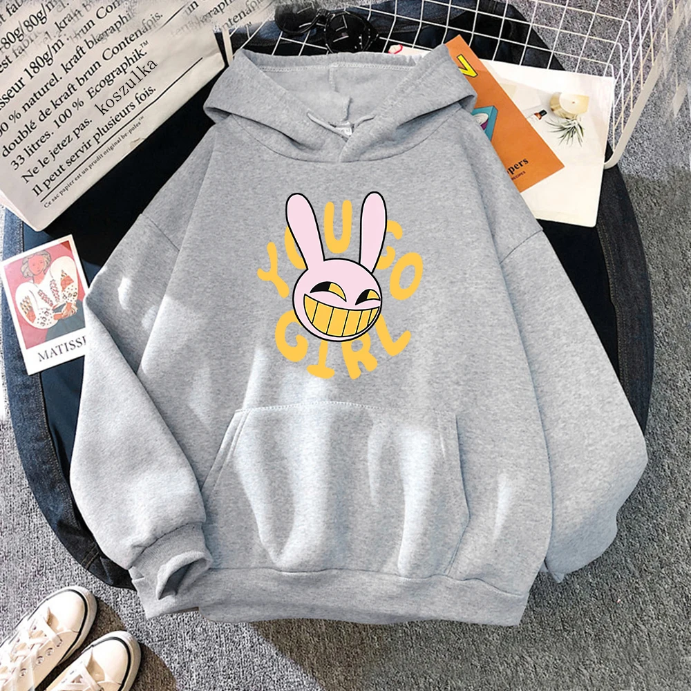 YOU GO GIRL Digital Circus Jax Hoodie Fashion Women Harajuku Funny Cute Rabbit Hoodie Unisex Cartoon Vintage Pullover Sweatshirt