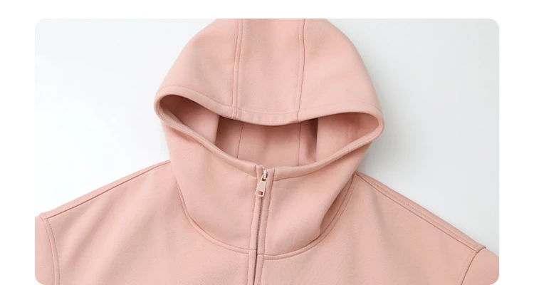 CHIC VEN Women Sweatshirts Loose Casual Hooded Long Sleeves with Plush Sweater Double Zipper Oversize Coat Spring Autumn 2026