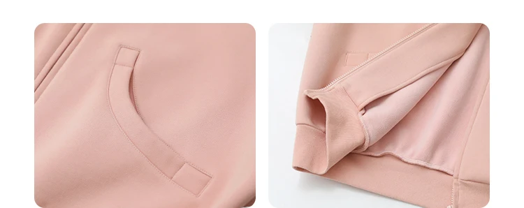 CHIC VEN Women Sweatshirts Loose Casual Hooded Long Sleeves with Plush Sweater Double Zipper Oversize Coat Spring Autumn 2026