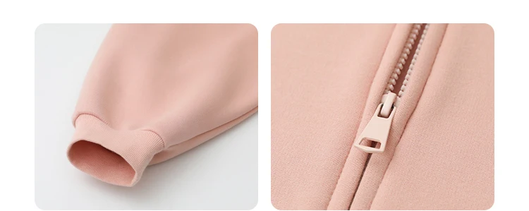 CHIC VEN Women Sweatshirts Loose Casual Hooded Long Sleeves with Plush Sweater Double Zipper Oversize Coat Spring Autumn 2026