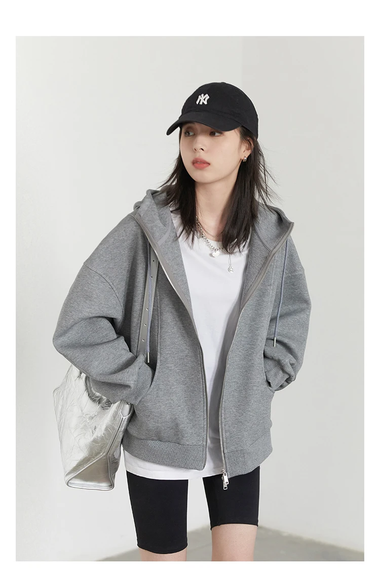CHIC VEN Women Sweatshirts Loose New Drawstring Hooded Female Jacket BF Style Woman Sports Coat Spring Autumn 2025