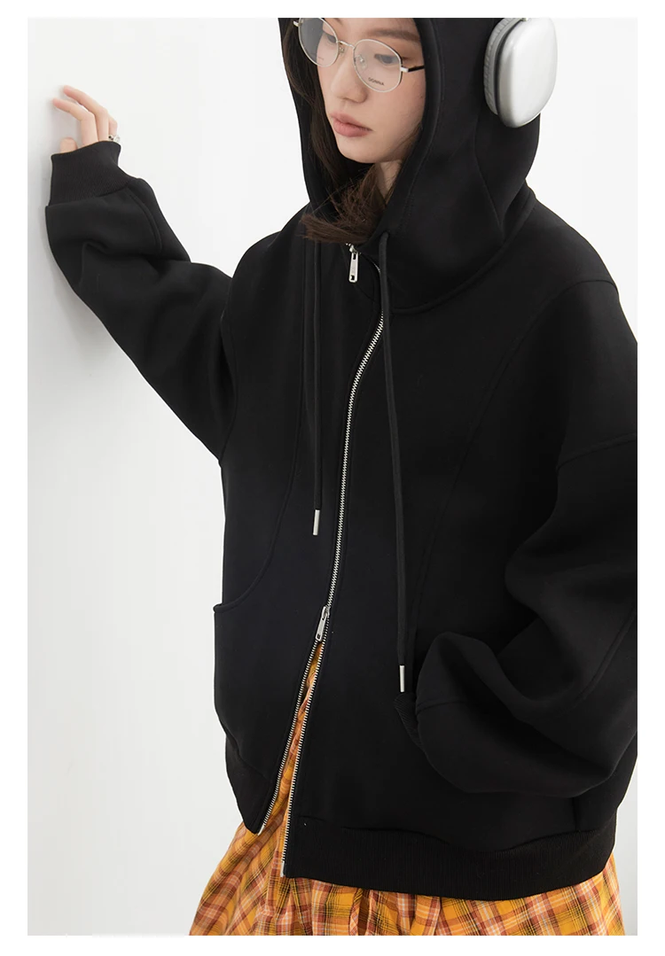 CHIC VEN Women Sweatshirts Loose New Drawstring Hooded Female Jacket BF Style Woman Sports Coat Spring Autumn 2025