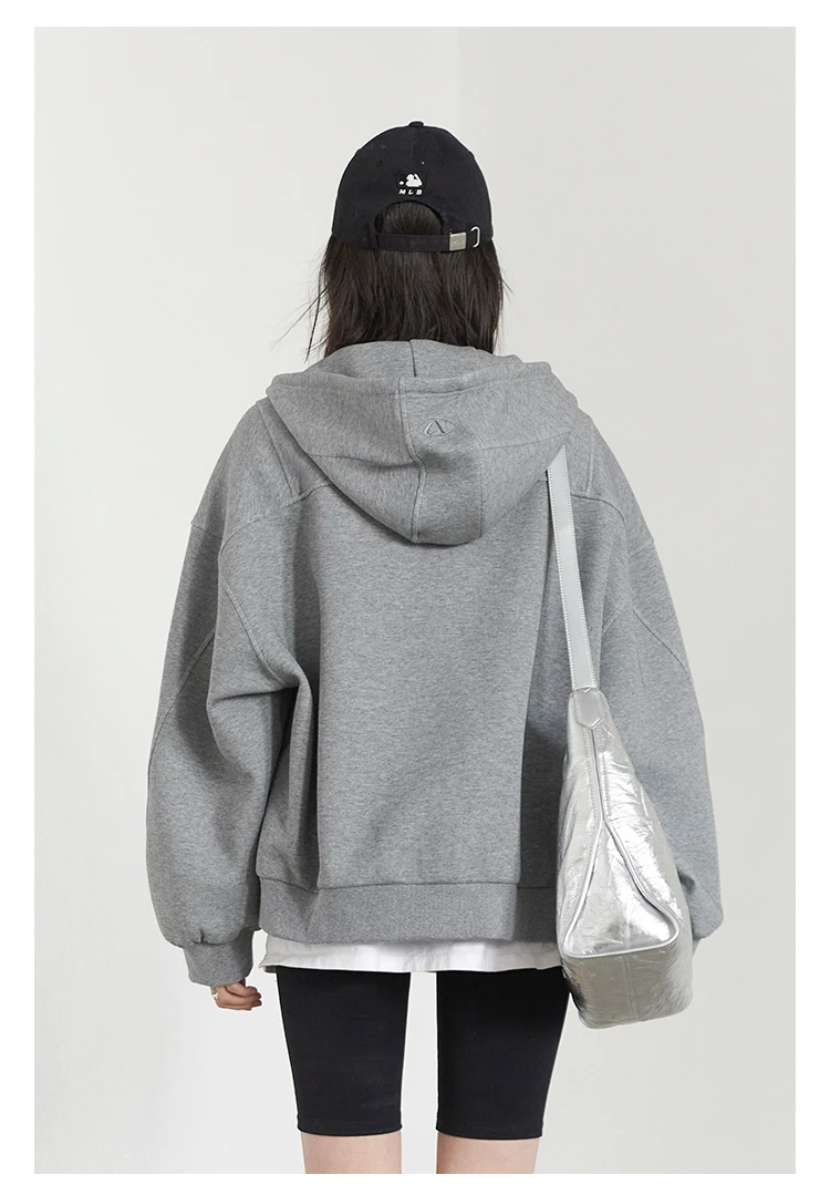 CHIC VEN Women Sweatshirts Loose New Drawstring Hooded Female Jacket BF Style Woman Sports Coat Spring Autumn 2025
