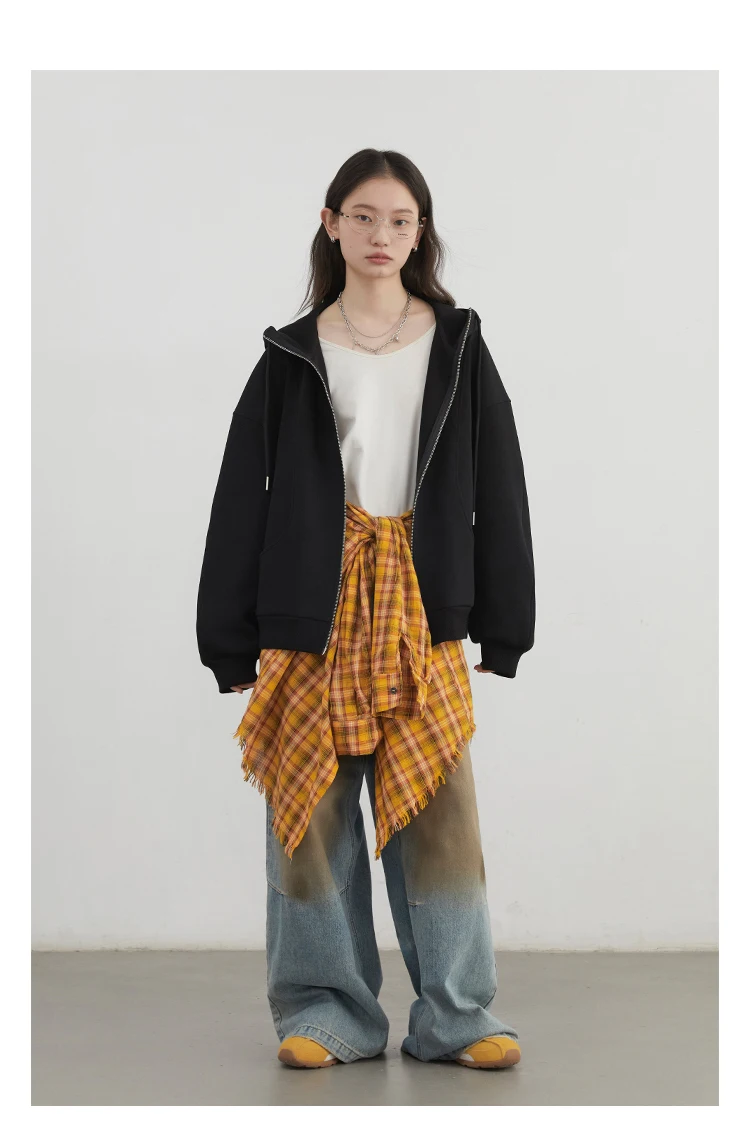 CHIC VEN Women Sweatshirts Loose New Drawstring Hooded Female Jacket BF Style Woman Sports Coat Spring Autumn 2025