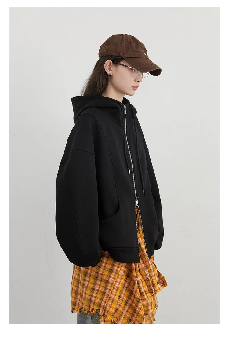 CHIC VEN Women Sweatshirts Loose New Drawstring Hooded Female Jacket BF Style Woman Sports Coat Spring Autumn 2025