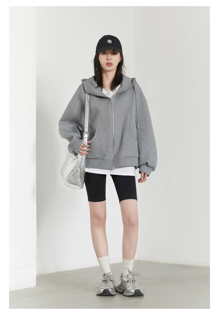 CHIC VEN Women Sweatshirts Loose New Drawstring Hooded Female Jacket BF Style Woman Sports Coat Spring Autumn 2025