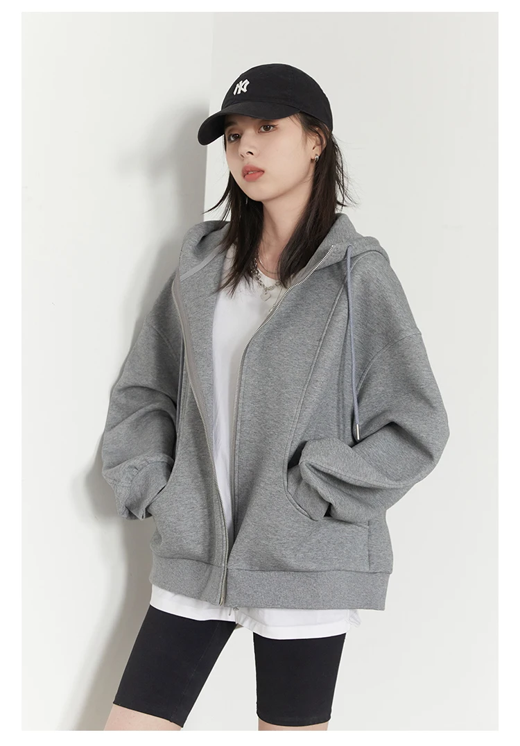 CHIC VEN Women Sweatshirts Loose New Drawstring Hooded Female Jacket BF Style Woman Sports Coat Spring Autumn 2025