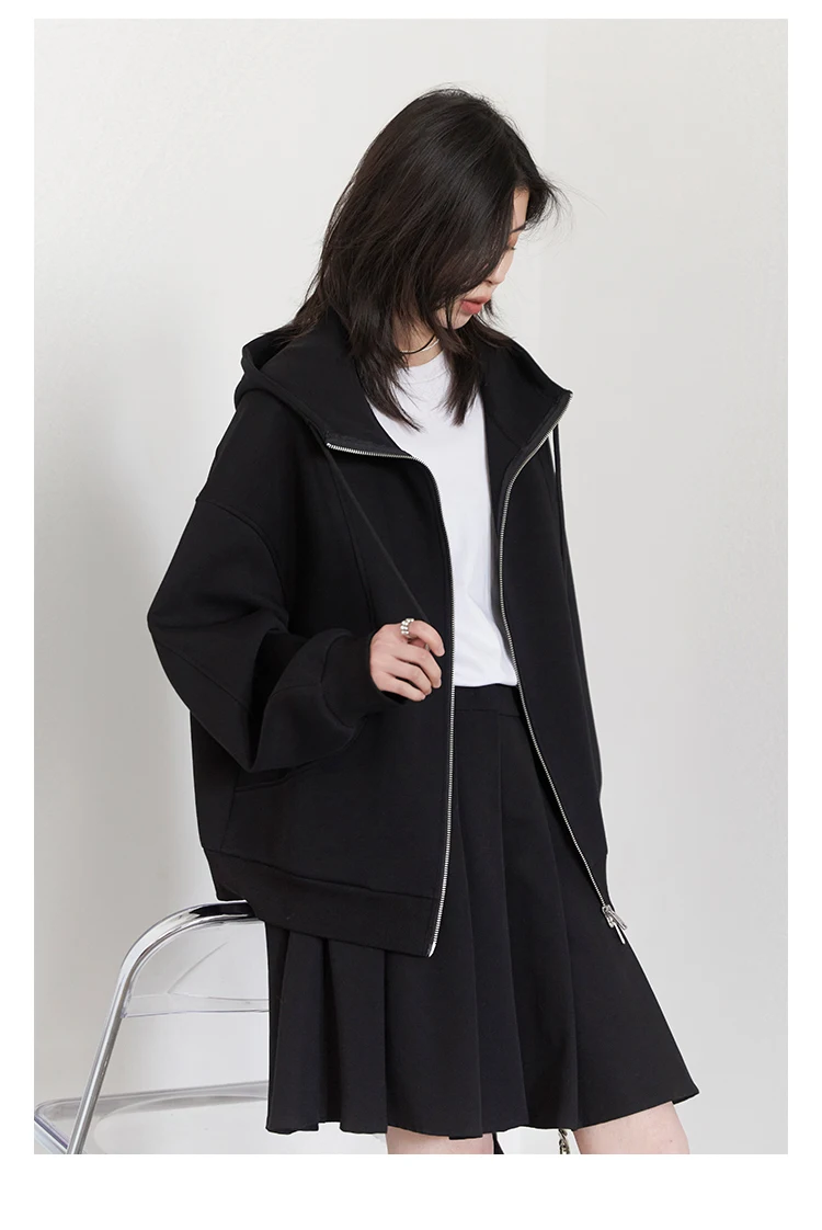 CHIC VEN Women Sweatshirts Loose New Drawstring Hooded Female Jacket BF Style Woman Sports Coat Spring Autumn 2025