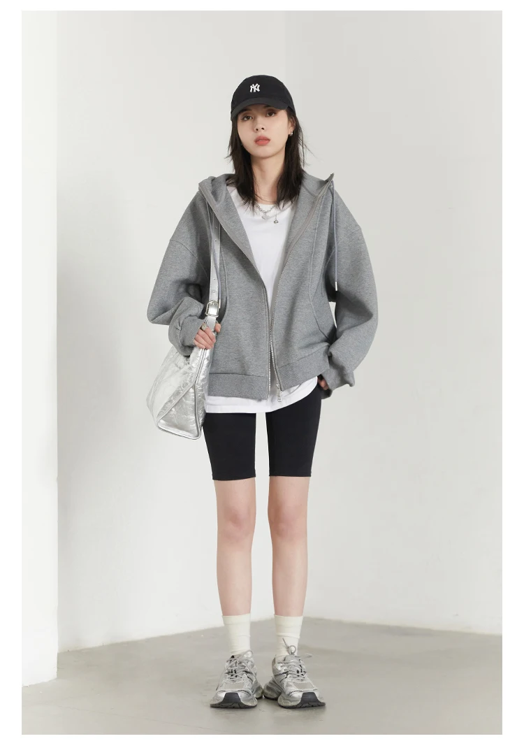 CHIC VEN Women Sweatshirts Loose New Drawstring Hooded Female Jacket BF Style Woman Sports Coat Spring Autumn 2025