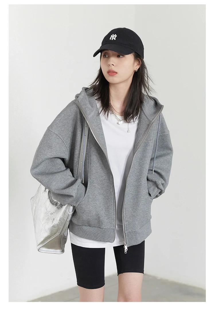CHIC VEN Women Sweatshirts Loose New Drawstring Hooded Female Jacket BF Style Woman Sports Coat Spring Autumn 2025