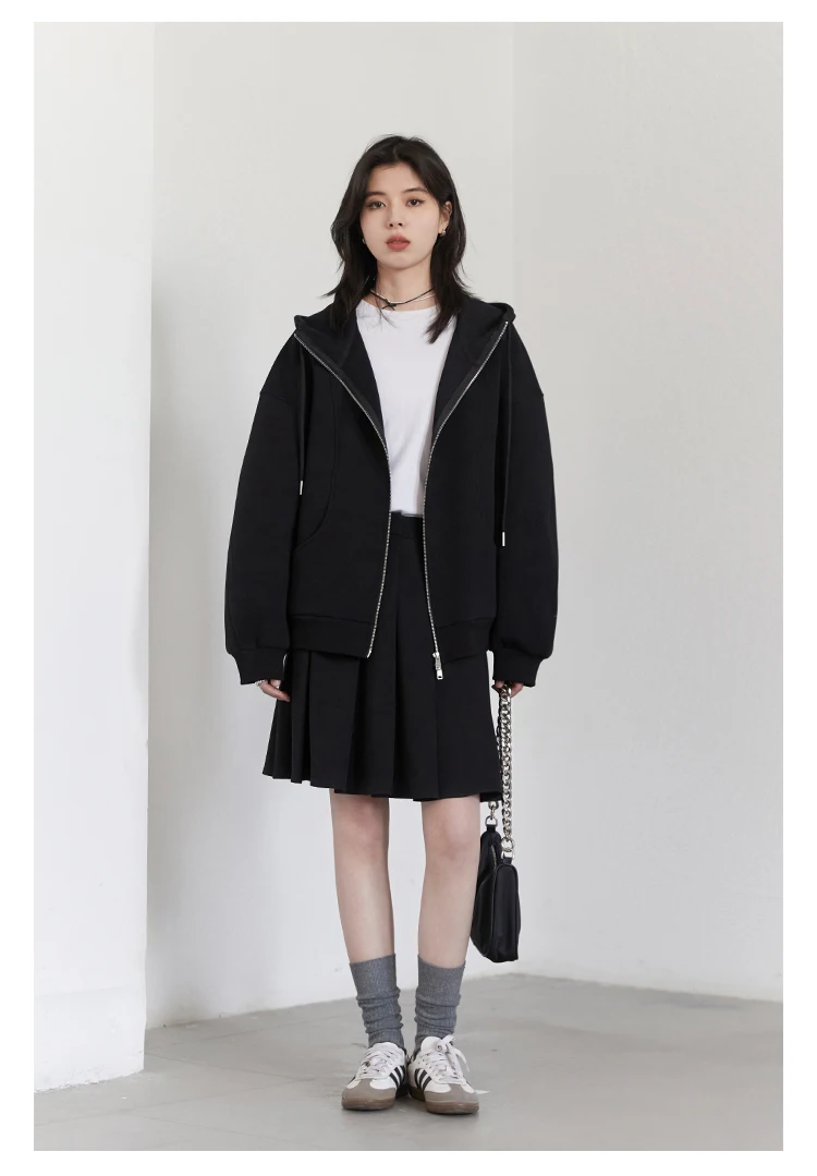 CHIC VEN Women Sweatshirts Loose New Drawstring Hooded Female Jacket BF Style Woman Sports Coat Spring Autumn 2025