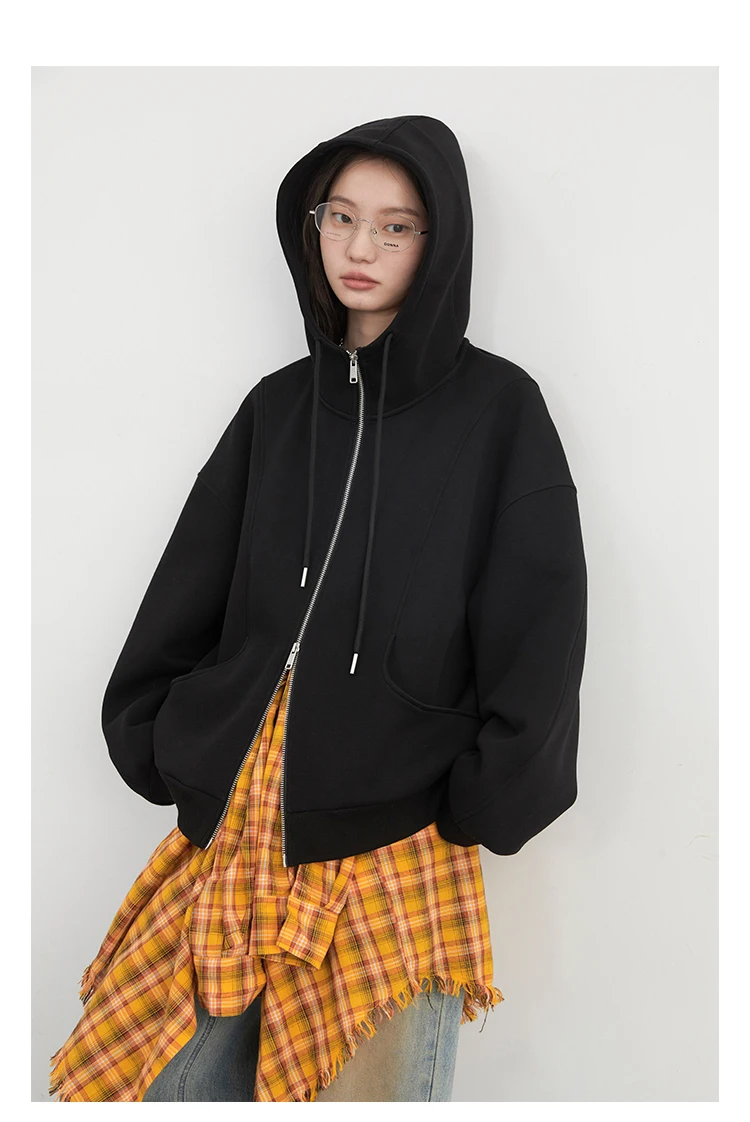 CHIC VEN Women Sweatshirts Loose New Drawstring Hooded Female Jacket BF Style Woman Sports Coat Spring Autumn 2025