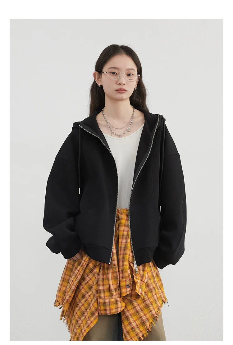 CHIC VEN Women Sweatshirts Loose New Drawstring Hooded Female Jacket BF Style Woman Sports Coat Spring Autumn 2025