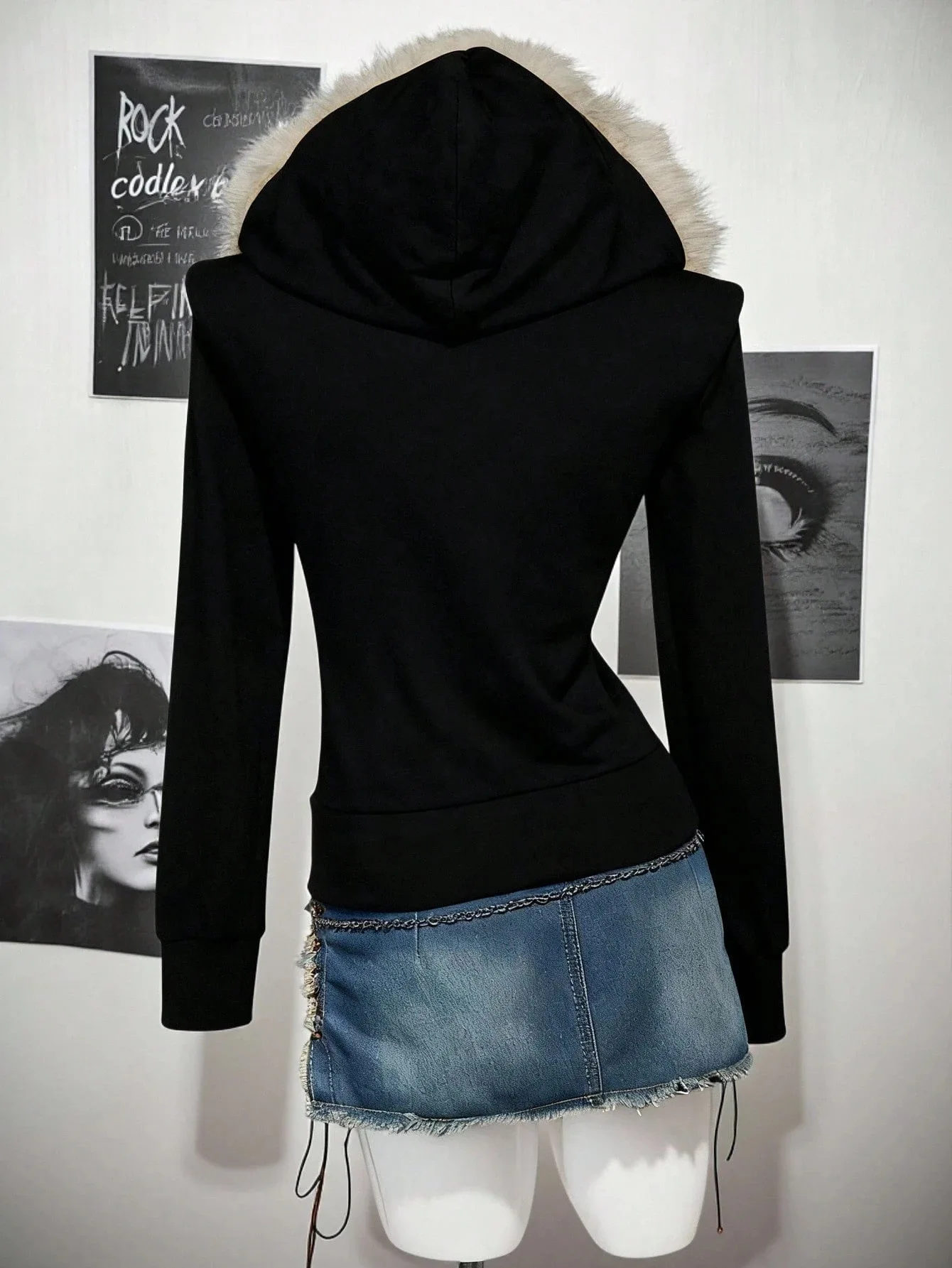 Plush Hooded Top Casual Hoodies Jackets Women Clothing 2025 Y2k Tops Streetwear Fashion Sweatshirts Tunic Zipper Hoodie Coat