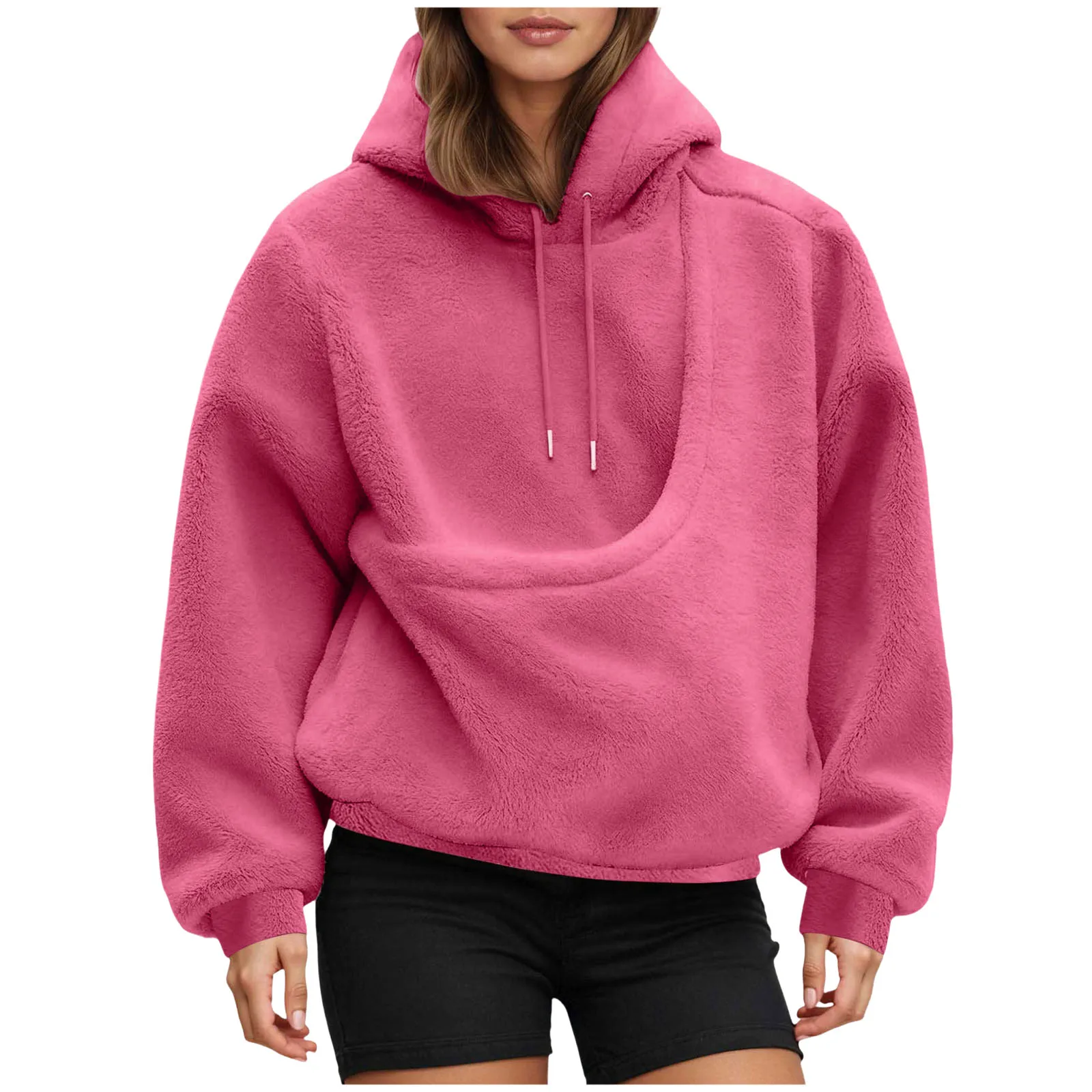 Cat Lovers Hoodie For Women Kangaroo Dog Pet Holder Carrier Big Pocket Fleece Pullovers Animal Pouch Hooded Sweatshirt Tops