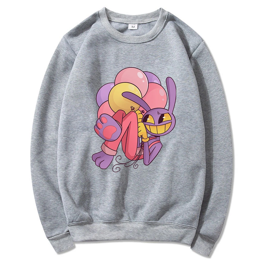 Digital Circus Jax Hoodie Fashion Women Aesthetic Graphic Kawaii Rabbit Hug Balloons Hoodies Unisex Cartoon Pullover Sweatshirts