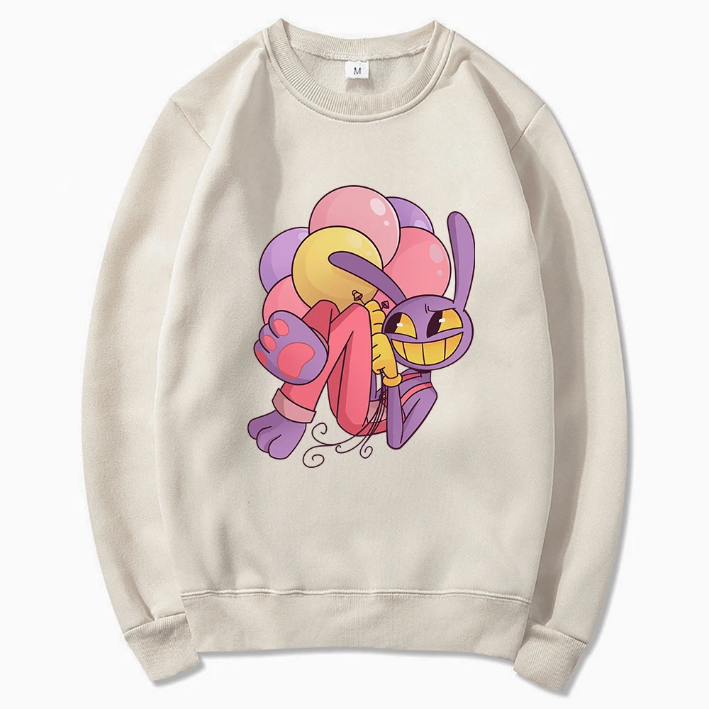 Digital Circus Jax Hoodie Fashion Women Aesthetic Graphic Kawaii Rabbit Hug Balloons Hoodies Unisex Cartoon Pullover Sweatshirts