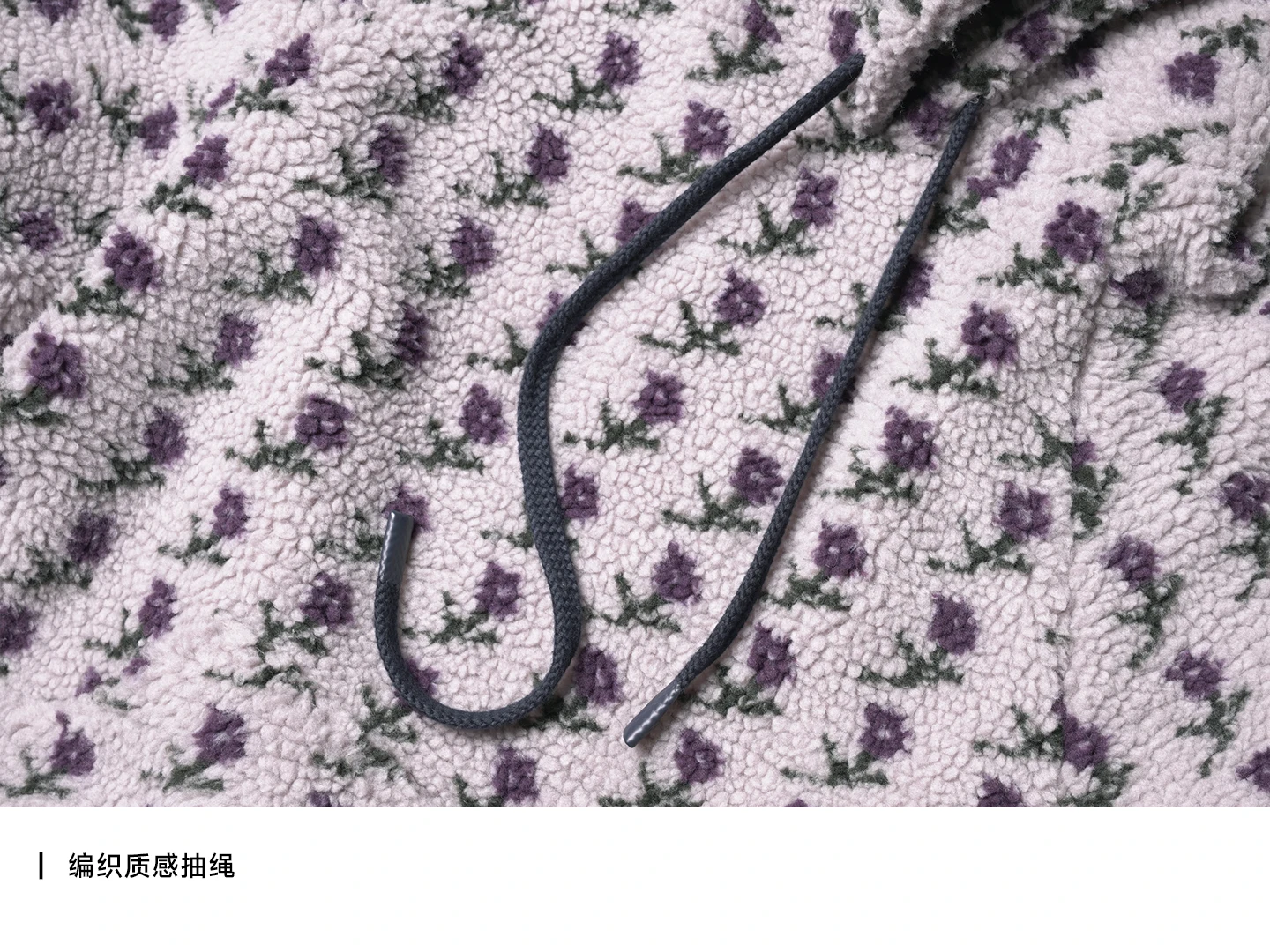 imakokoni Floral Printed Plush Lamb Wool Warm Hoodie Top Women's Hoodies Sweatshirts Female Clothing for Women